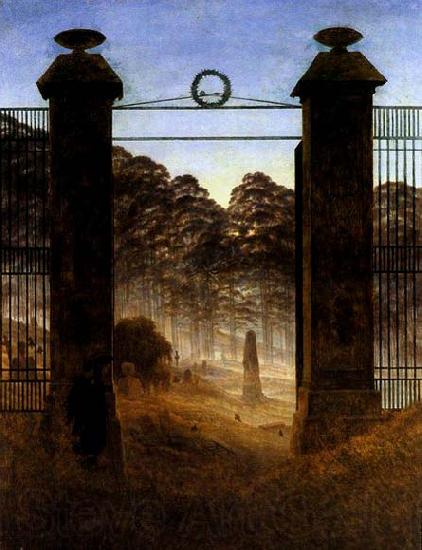 Caspar David Friedrich The Cemetery Entrance Spain oil painting art